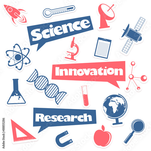 Sticker, tag or label for Science.