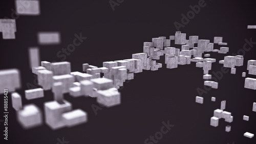 3D cubes spiral background design
