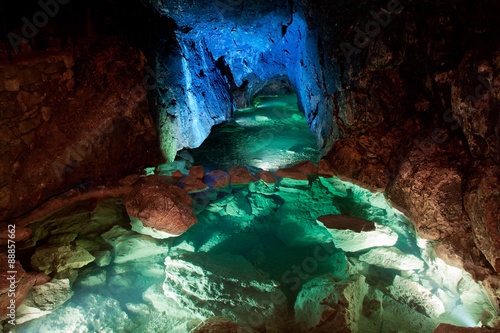 Schilderij op canvas glowing cave