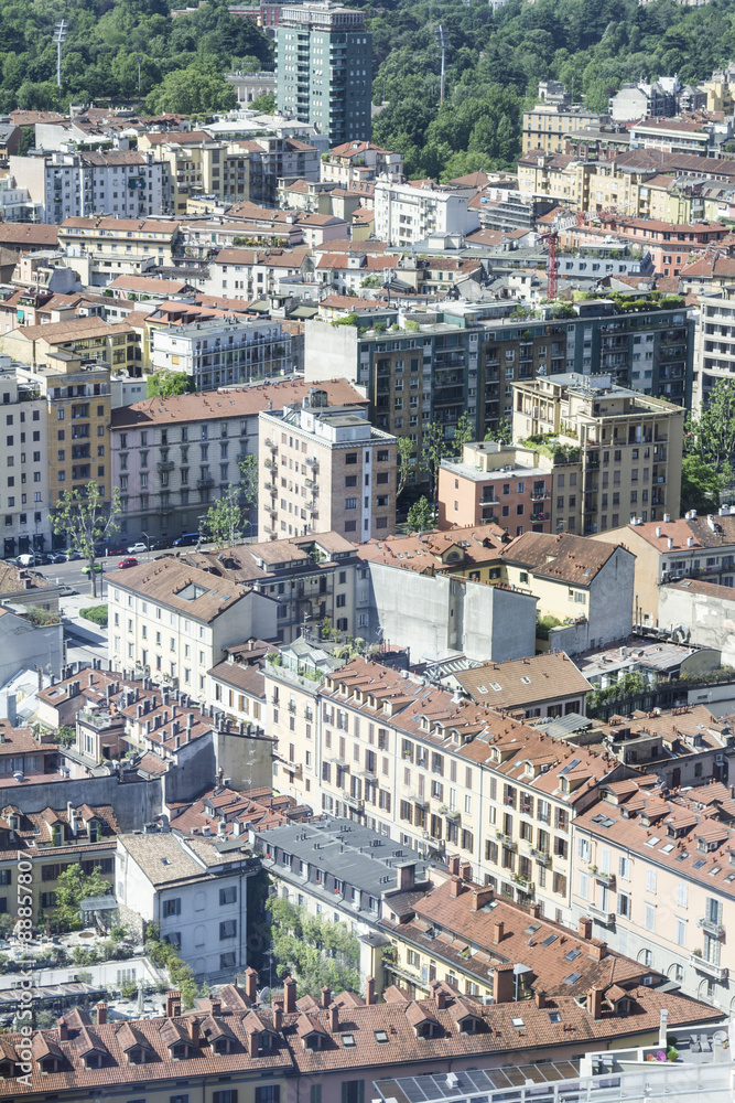 Milan, Italy; aerial view
