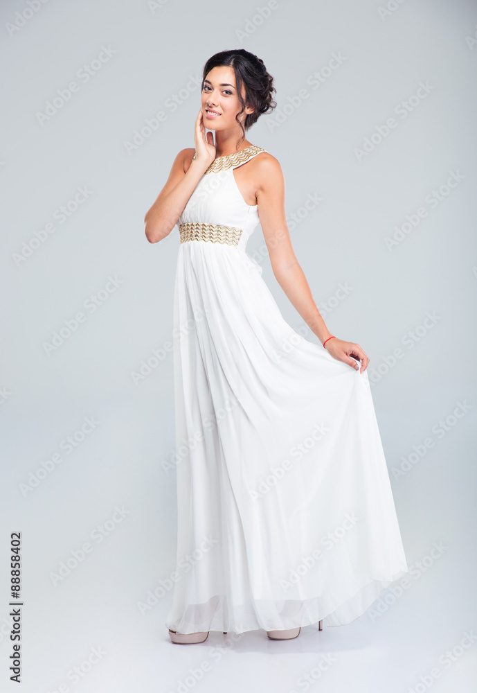 Full length portrait of a happy attractive bride Full length portrait of a happy attractive bride