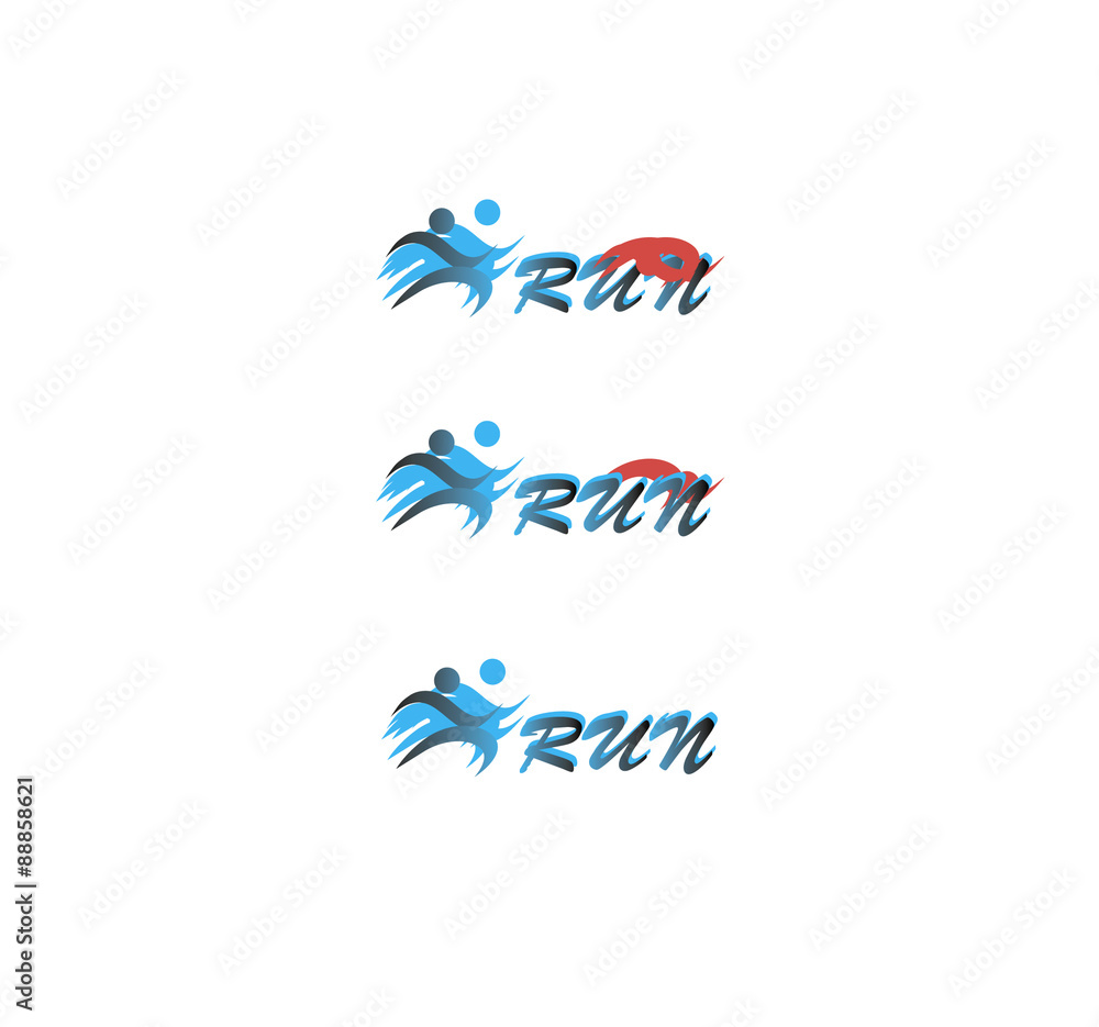 Fototapeta premium бег, логотип, эмблема