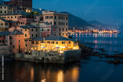 Boccadasse, district of Genoa, during a summer evening