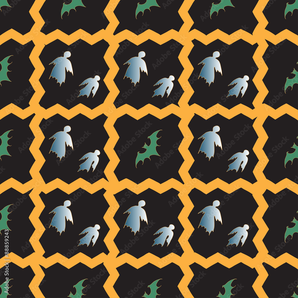Halloween seamless with traditional symbols icons. Vector. Halloween seamless with traditional symbols icons. Vector.