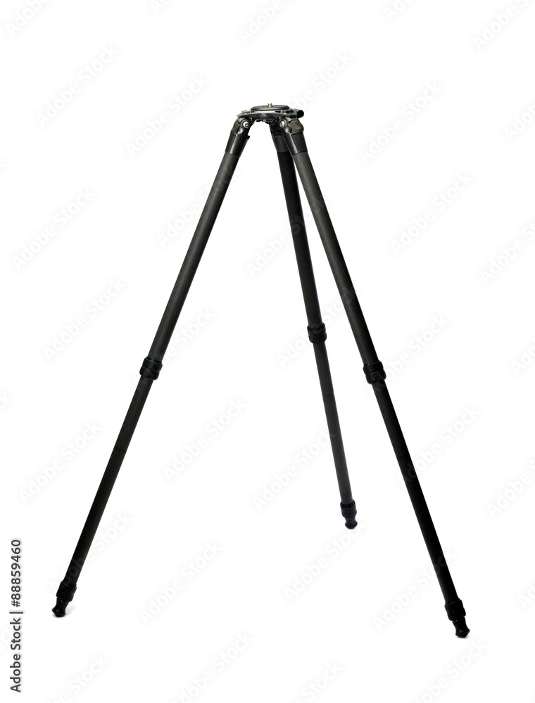 Carbon tripod half unfolded in the studio Carbon tripod half unfolded in the studio