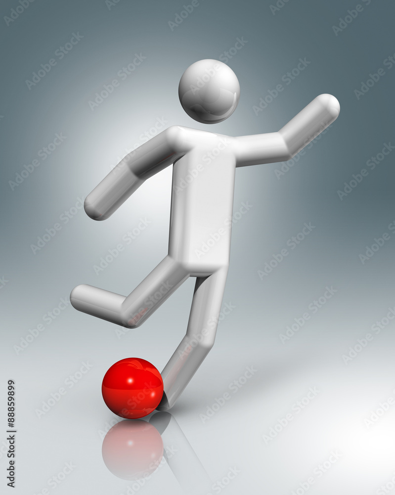 Football, soccer 3D symbol, Olympic sports Football, soccer 3D symbol, Olympic sports