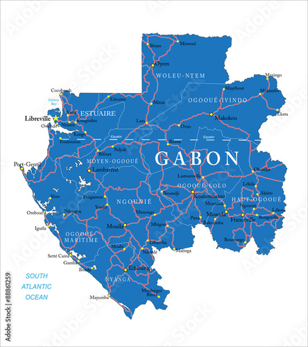 Gabon map photo
