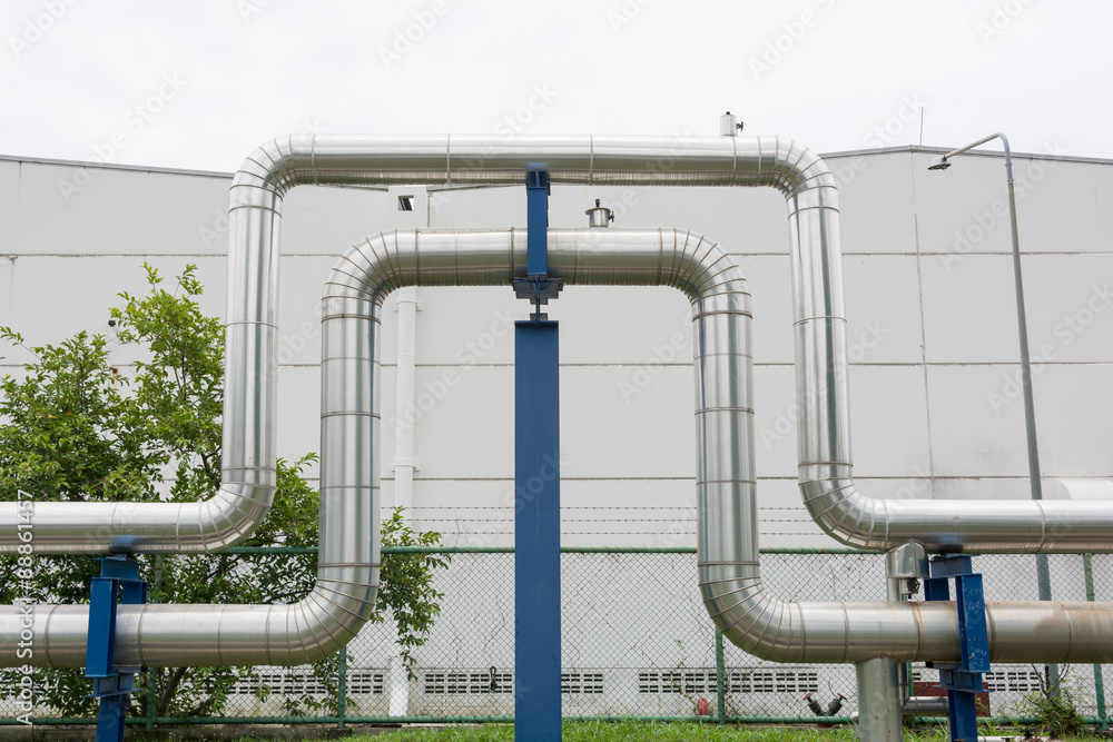 Industrial pipelines in power station facility Industrial pipelines in power station facility