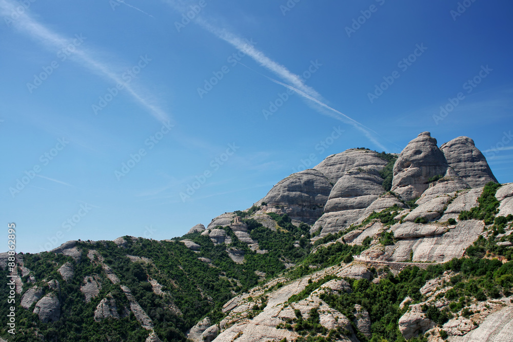 Fototapeta premium Mountain landscape near Montserrat monastery,Spain