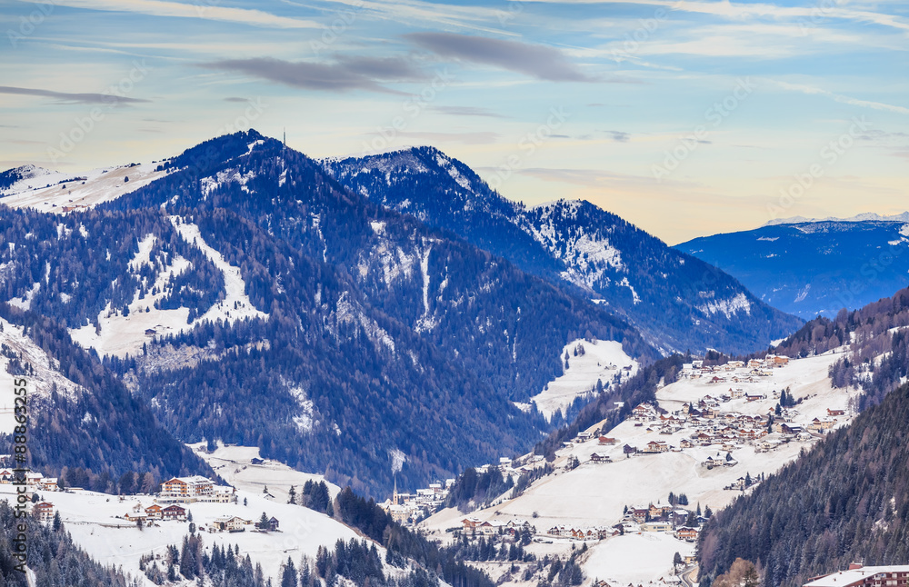 Obraz premium Ski resort of Selva di Val Gardena, Italy