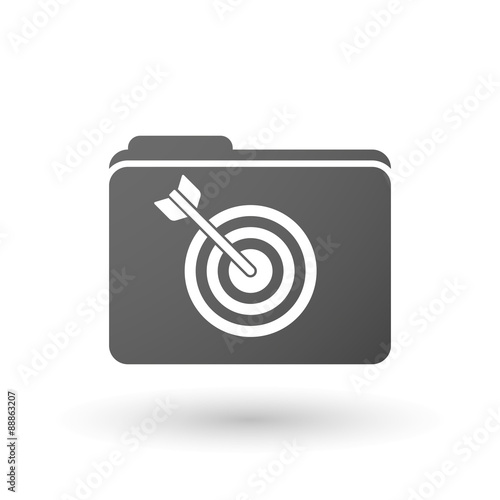 Isolated folder icon with a dart board