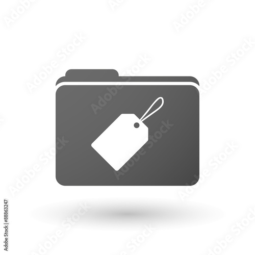 Isolated folder icon with a label