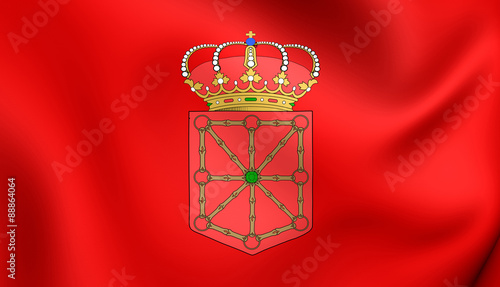 Cuadro en lienzo Flag of Navarra, Spain.