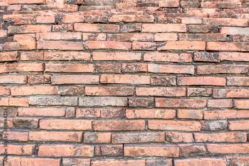 vieux mur en briques de terre cuite Stock Photo | Adobe Stock