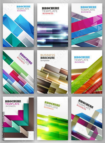 Abstract striped background set