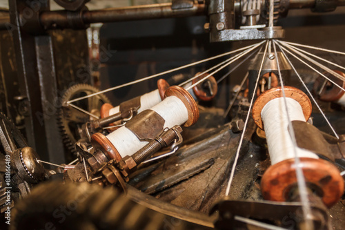 Abandoned textile factory - old machine