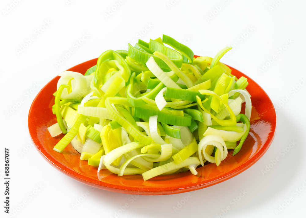 Fresh chopped leek Fresh chopped leek