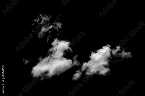 clouds on black background