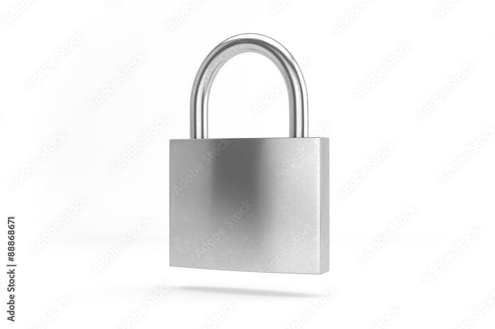 Locked Padlock 3d Isolated. Security or Safety Concept Background. Locked Padlock 3d Isolated. Security or Safety Concept Background.