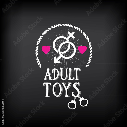 Sex shop logo and badge design.