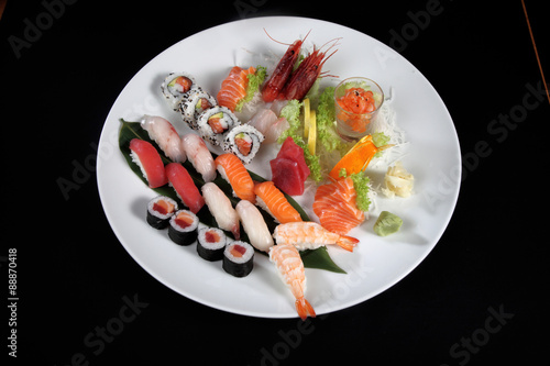 sushi round plate