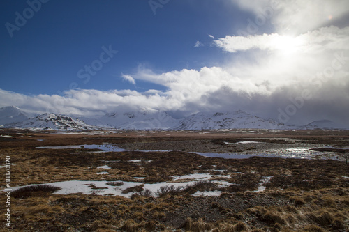 Snowy mountain landscape in Iceland © BirgitKorber