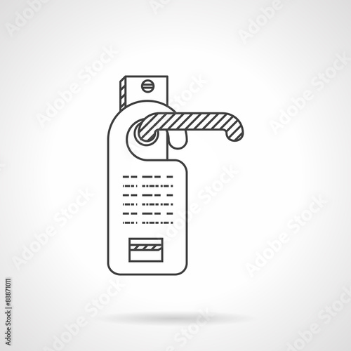 Obraz na płótnie Hotel door label line vector icon w salonie