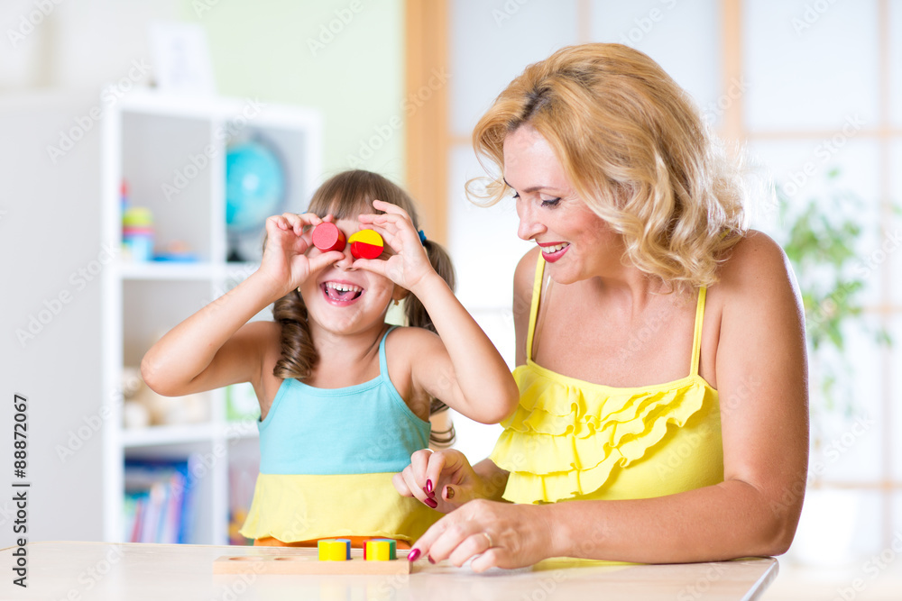 Mother and Son Having Fun