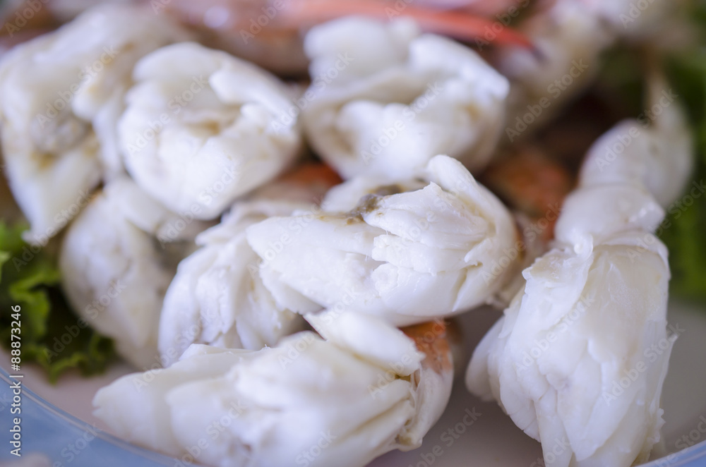 soft focus steamed fresh crab (thai style, seafood) soft focus steamed fresh crab (thai style, seafood)