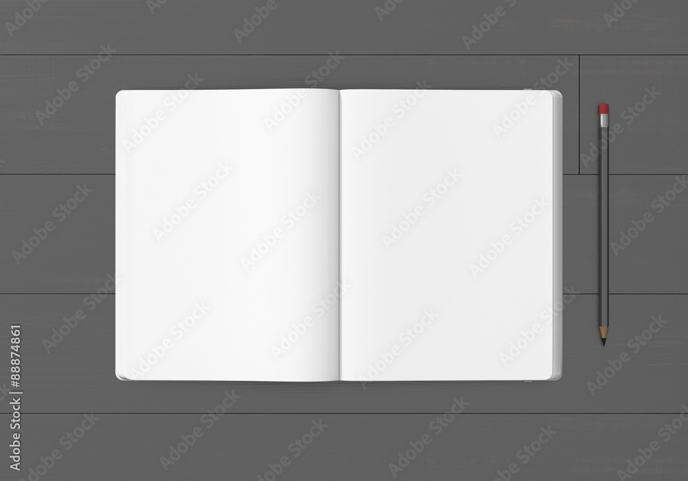 Notizbuch Bleistift Hintergrund Holz Notizbuch Bleistift Hintergrund Holz