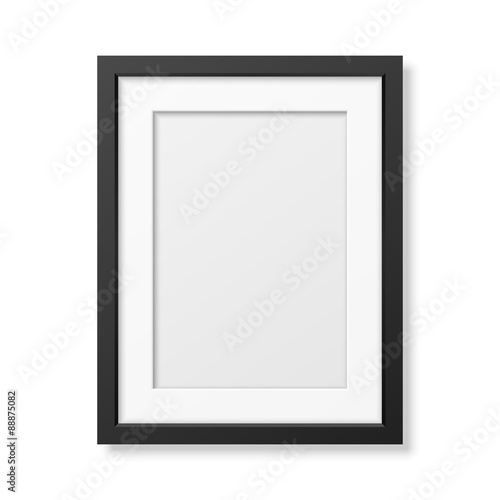 Realistic black frame A4