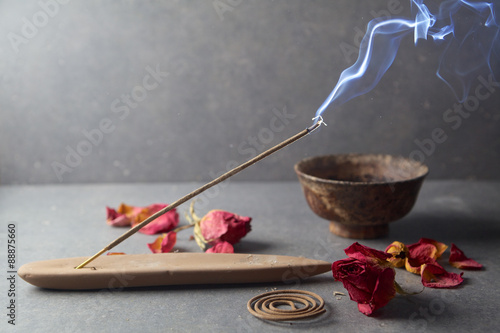 Incense stick. Aromatherapy photo