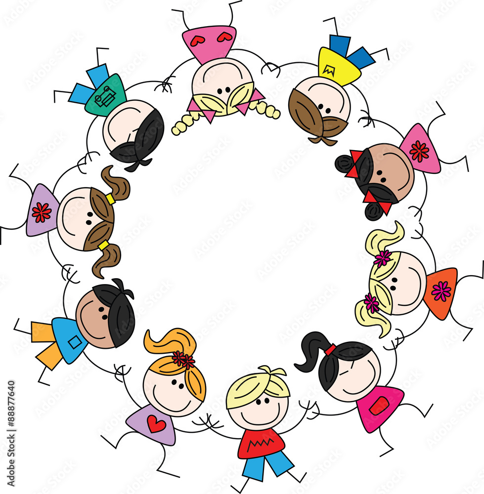 Fototapeta premium mixed ethnic children