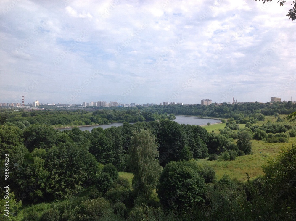 Naklejka premium вид на Москву