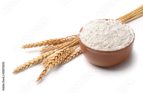Wheat flour and wheat ears