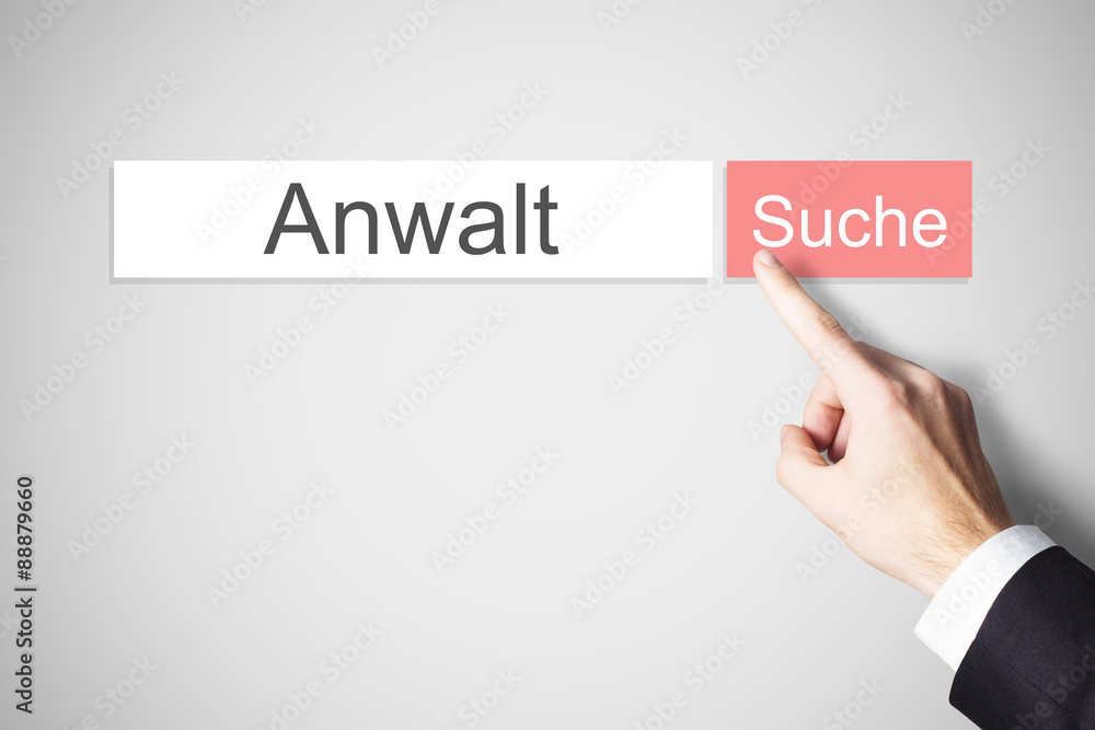 Finger drückt rote Taste Internetsuche Anwalt Finger drückt rote Taste Internetsuche Anwalt