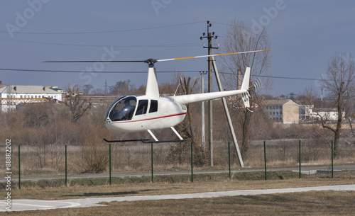 Helicopter R44 Robinson Raven 1 flying