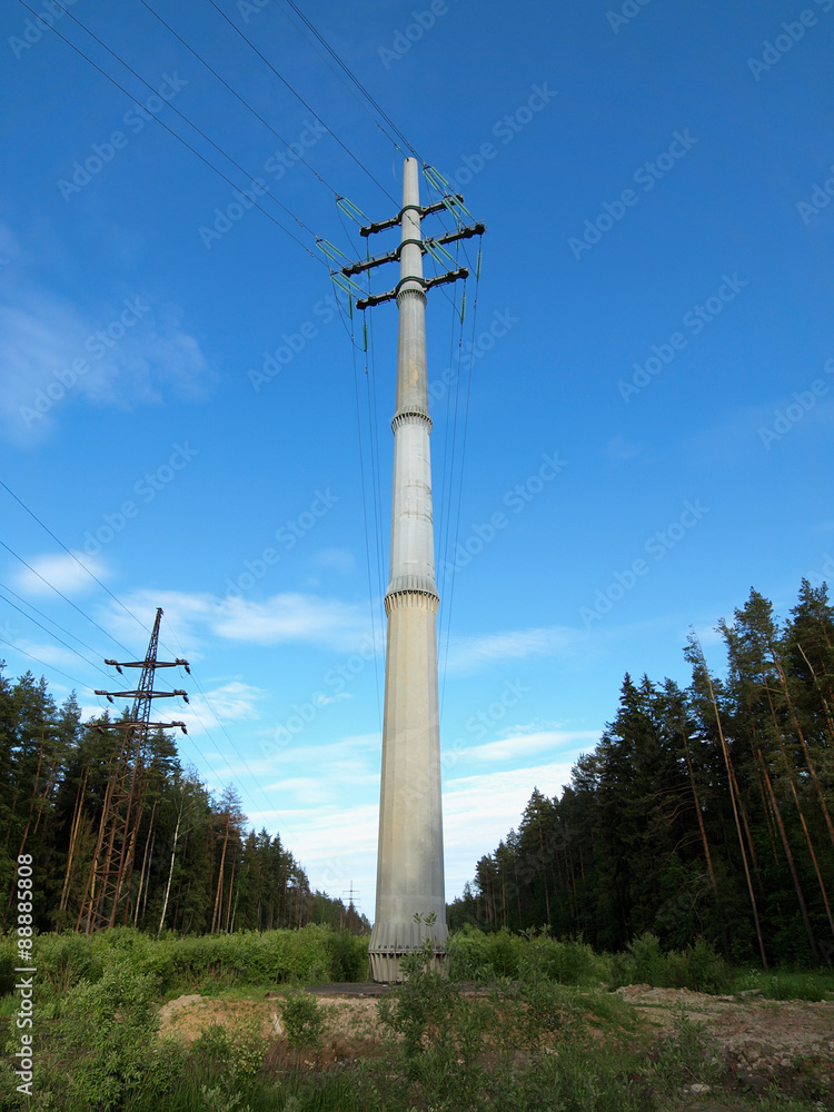 Obraz premium High-voltage transmission line