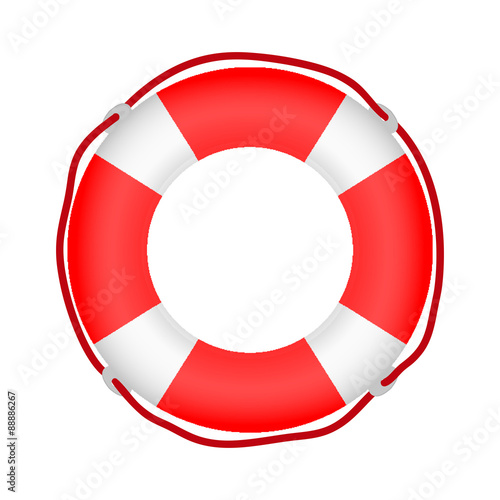 lifebuoy on a white background