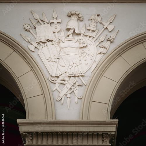 Photography Bas-relief On Wall Of Royal Palace In Oslo, Norway.