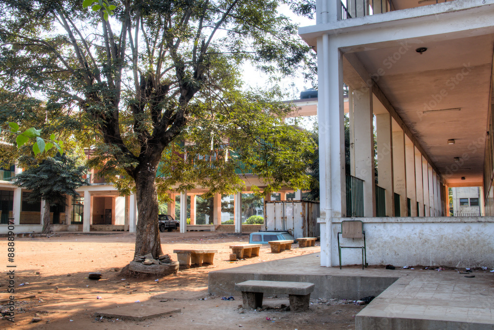 Empty building in the center of Maputo, the capital of Mozambique