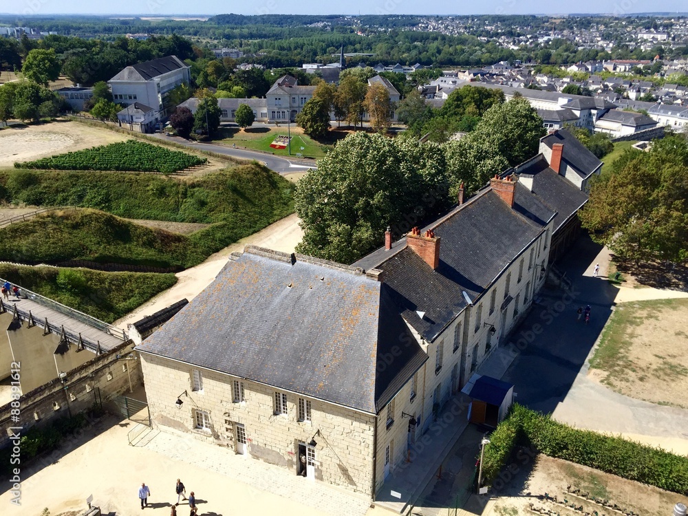 Fototapeta premium Saumur entrata del Castello - Loira, Francia
