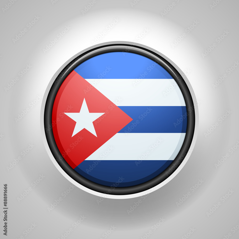 Fototapeta premium Cuba button