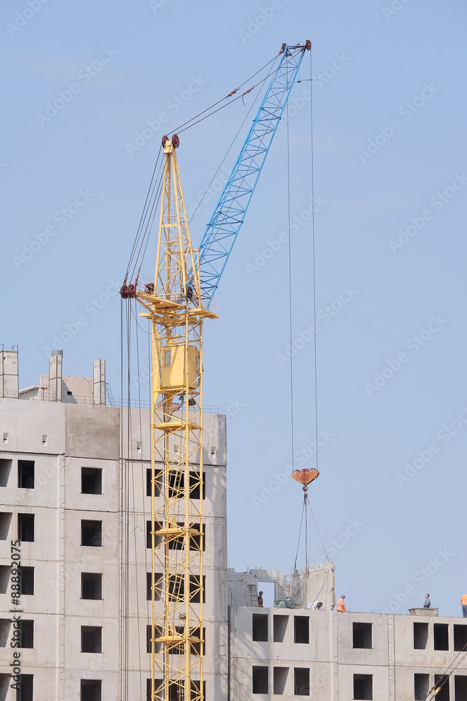 Naklejka premium the image of a tower crane