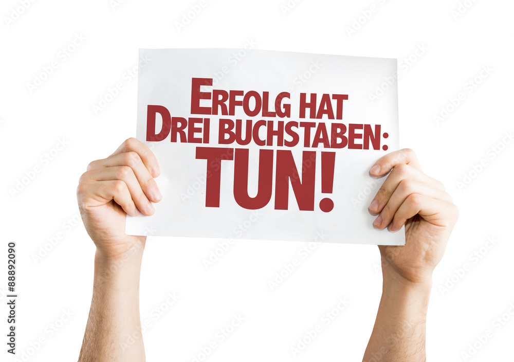 Success Has Three Letters: Do (in German) card Success Has Three Letters: Do (in German) card