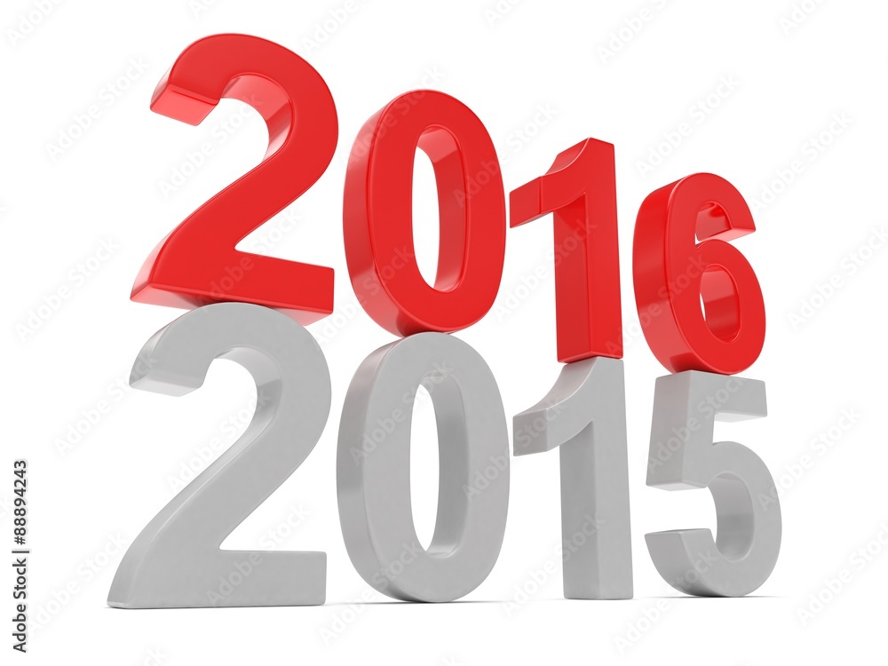 2015-2016 change new year 2016 isolated 2015-2016 change new year 2016 isolated