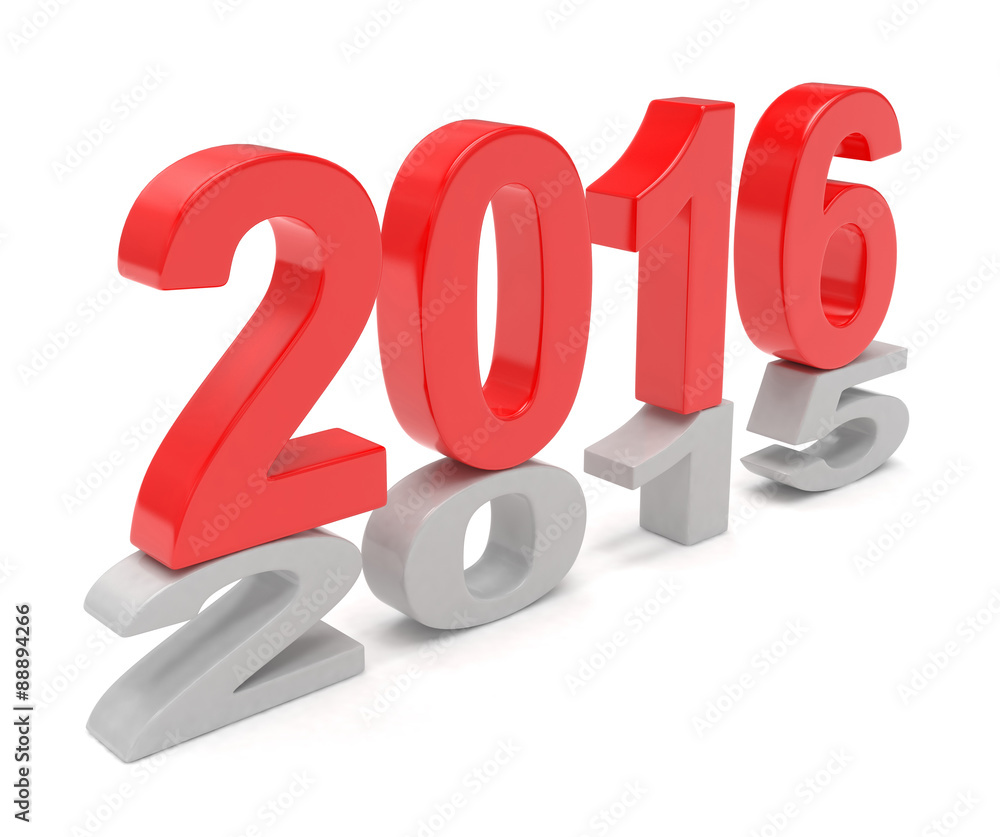 2015-2016 change new year 2016 isolated 2015-2016 change new year 2016 isolated