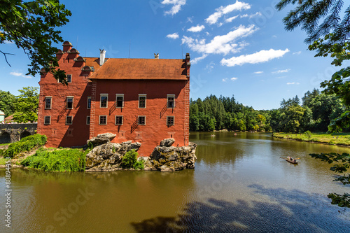 The red chateau Cervena Lhota in the the Czech Republic 