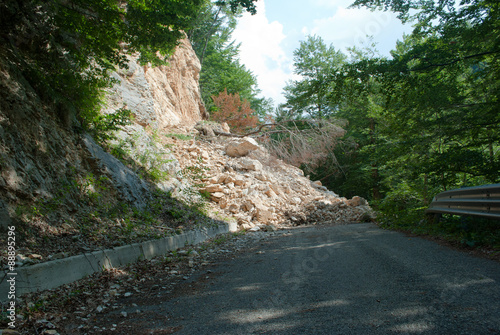 Road landslide