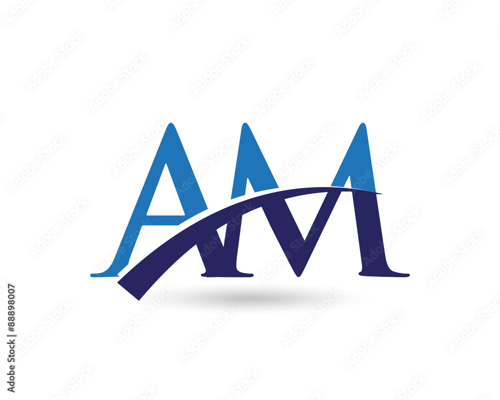 AM Logo Letter Swoosh